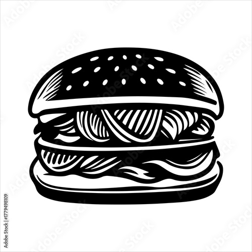 A Gourmet Beef Cheeseburger Classic Shot, Showcasing Juicy Grilled Patty and Melted Cheddar.