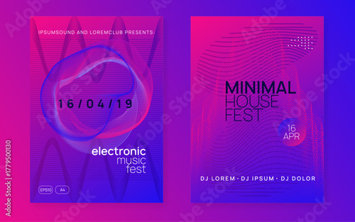 Fest Magazine. Edm Trance Graphic. Soundwave Audio Invitation. Party Background. Electro Invite. Green Dj Poster. Pink Music Event. Blue Fest Magazine
