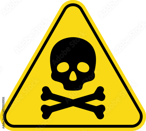 Hazard danger vector signs set. Radiation sign, High voltage sign, Exclamation point, Biohazard sign, Gas flame sign, Toxic sign, Laser, CO2, Magnet, Low temperature, EX. Road, Caution warning danger