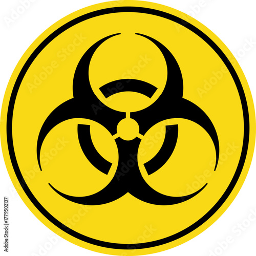 Hazard danger vector signs set. Radiation sign, High voltage sign, Exclamation point, Biohazard sign, Gas flame sign, Toxic sign, Laser, CO2, Magnet, Low temperature, EX. Road, Caution warning danger
