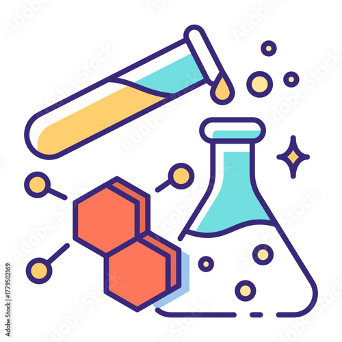 This Chemistry icon is suitable for Science.