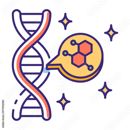 This DNA icon is suitable for Science.
