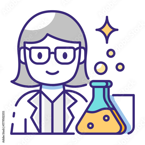 This Scientist (woman) icon is suitable for Science.
