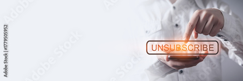 Unsubscribe from notifications. Internet. Technology