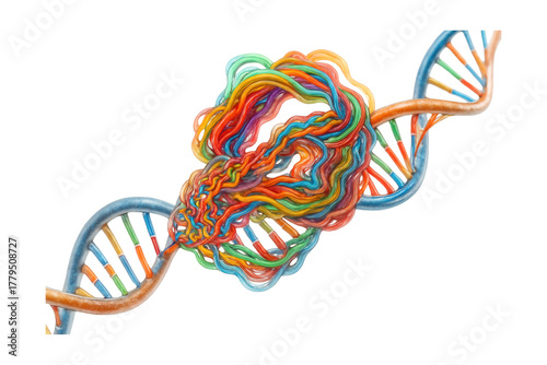 DNA enhancer region with regulatory sequence components.