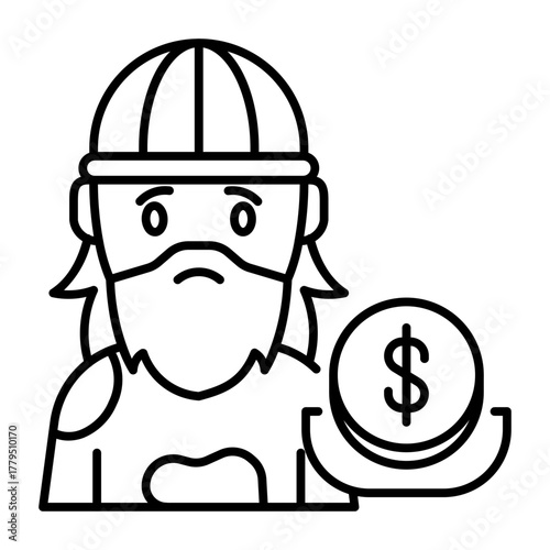 This Beggar icon is suitable for Poverty.