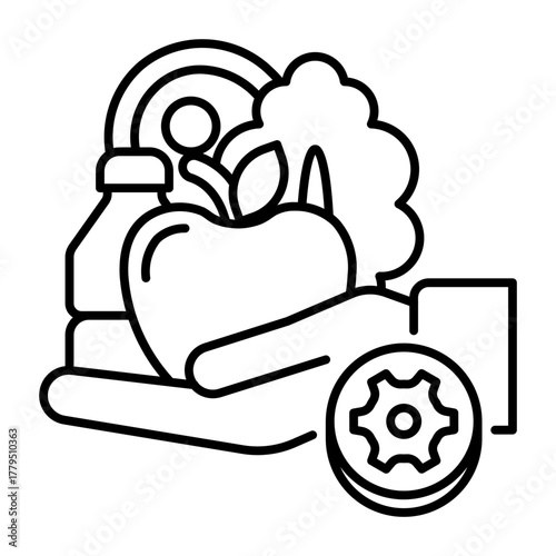 This Supplemental Nutrition Assistance Program (SNAP) icon is suitable for Poverty.