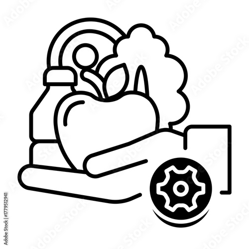 This Supplemental Nutrition Assistance Program (SNAP) icon is suitable for Poverty.