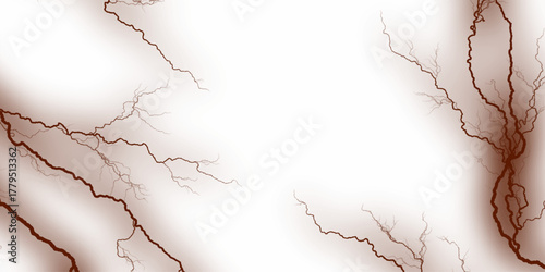 Abstract digital art concept of brown lightning color change in the editor, creative, lightning, lightning bolt strike pang, thunderstorm or light effect isolated on transparent cut out background. 
