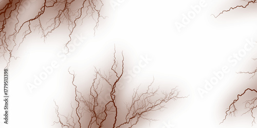 Abstract digital art concept of brown lightning color change in the editor, creative, lightning, lightning bolt strike pang, thunderstorm or light effect isolated on transparent cut out background. 