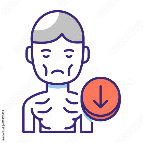 This Malnutrition icon is suitable for Poverty.