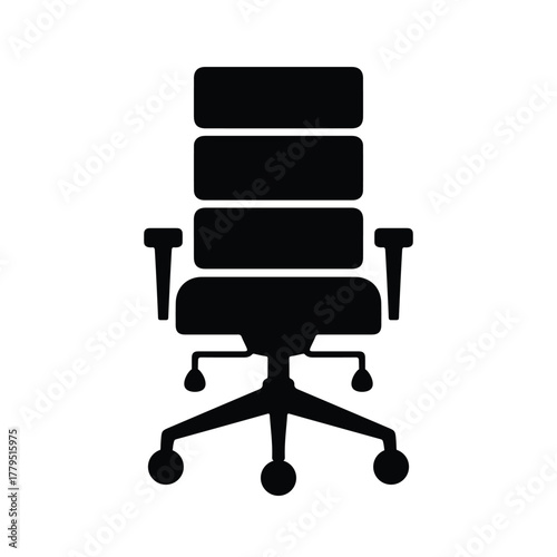 Ribbed Office Chair Ergonomic Furniture Armchair Workplace Seat Silhouette Swivel Wheel Adjustable Comfort Rotation