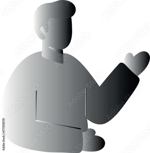 Monochrome Person Sitting