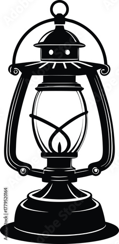 Black silhouette lantern collection, lamp black silhouette