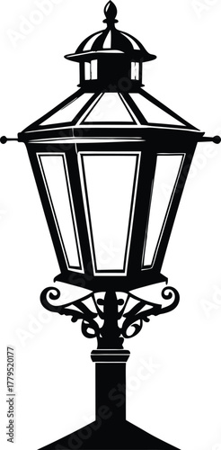 Black silhouette lantern collection, lamp black silhouette