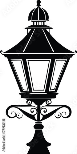 Black silhouette lantern collection, lamp black silhouette