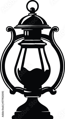 Black silhouette lantern collection, lamp black silhouette