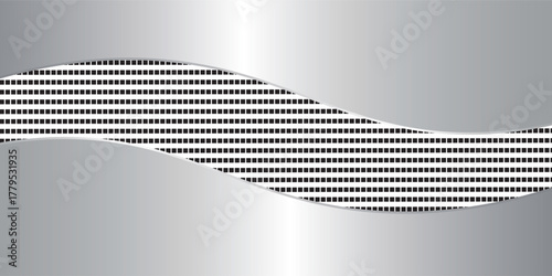 Metal textured steel background. Perforated metal sheet. Vector