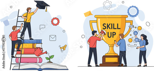 Students Climb Books Towards Graduation and Celebrate Skill Development Victory