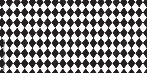 Bavarian Oktoberfest seamless pattern with black and white rhombus Flag of Bavaria Oktoberfest black checkered background Wallpaper Vector old diamonds background