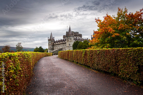 Inveraray Castle, close to the banks of Loch Fyne in Argyll, Scotland