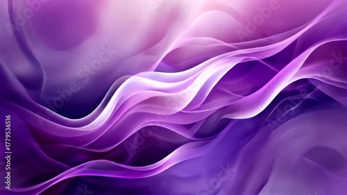 Wallpaper Mural Abstract Purple Waves - A Mesmerizing Visual Journey of Color and Form. Torontodigital.ca