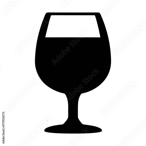 Wine glass vector illustration for bar restaurant menu wine tasting event and drink design needs