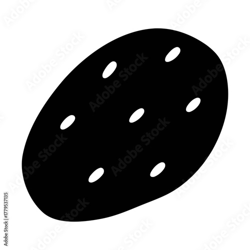 Isolated black potato vector illustration for food design and agricultural product concepts design