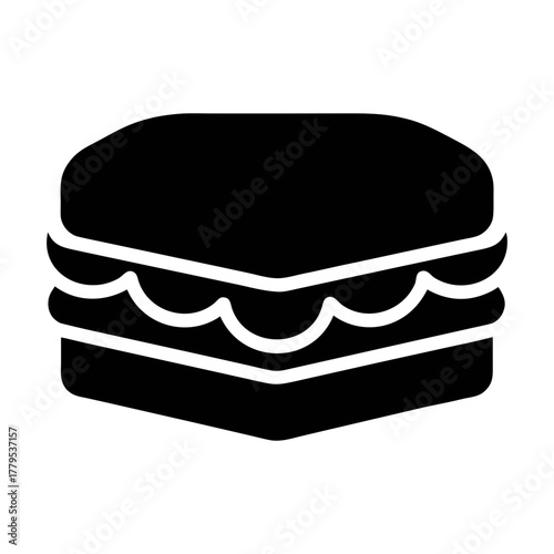 Delicious sandwich icon vector illustration for restaurant menu and food delivery services design needs