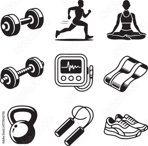 Man doing a push up on a white background fitness exercise