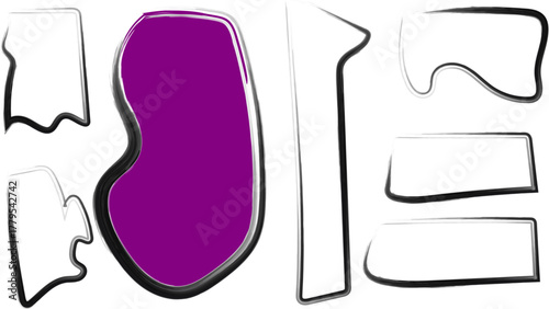 Collection of hand drawn speech bubbles and text boxes for design