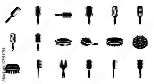 Styling essentials: Assorted hairbrushes and combs for perfect hair every time, professionally styled