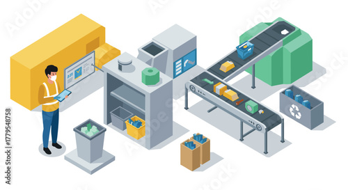 Efficient recycling process isometric design with ecofriendly technology