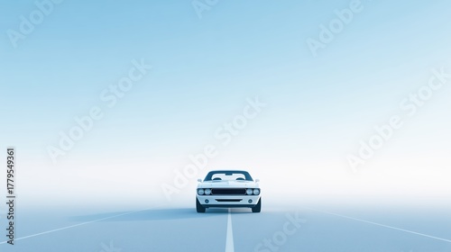 Futuristic eco sedan, Innovative autonomous electric sedan model calibrated amid serene natural environment with sustainable design focus
