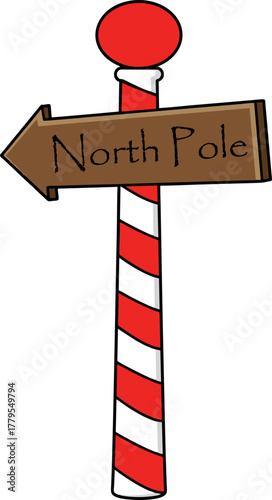 North Pole Direction Sign post