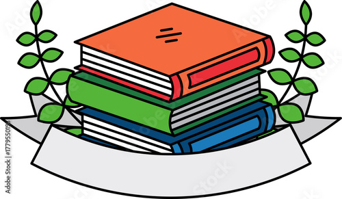 logotype of A stack of books