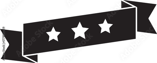 World aids day ribbon with three stars for awareness and support symbol