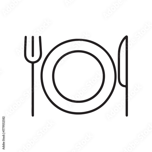  Christmas dinner plate with utensils