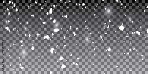 Falling snow background. Selective focus. nature. Winter fluffy snow falls on a black background. Overlay effect