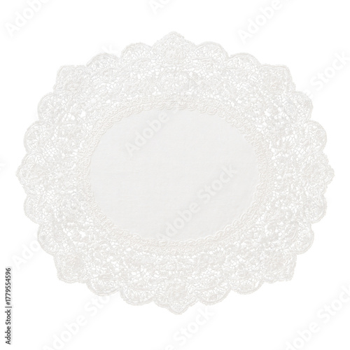 Vintage White Lace Doily PNG with Transparent Background