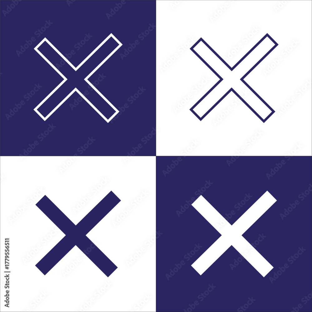 Fototapeta premium Cross Icon Vector Template Design