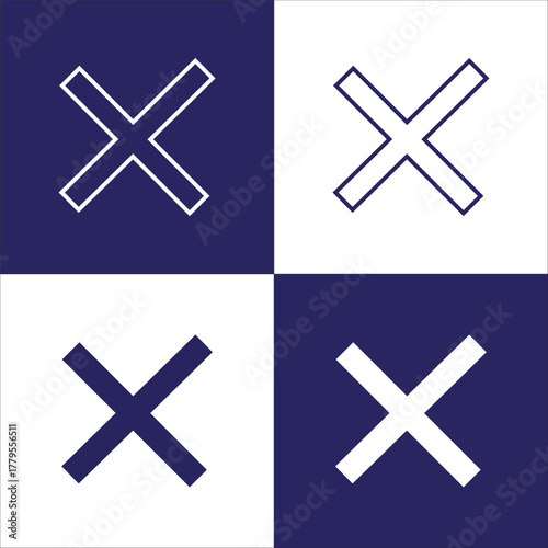 Cross Icon Vector Template Design