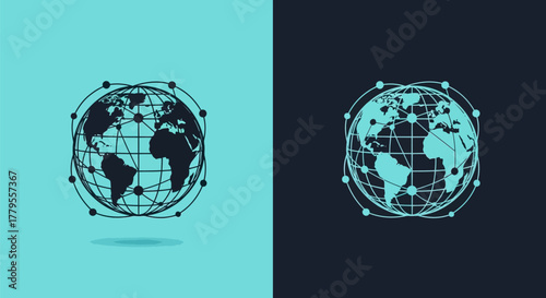 Global Network Connectivity and Digital Communication Concept.