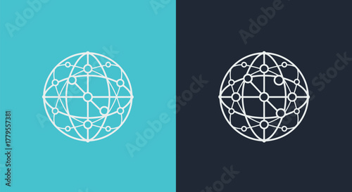 Global network connection concept design with modern style.