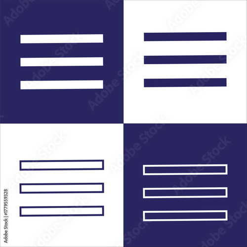 Menu Icon Template Vector Design