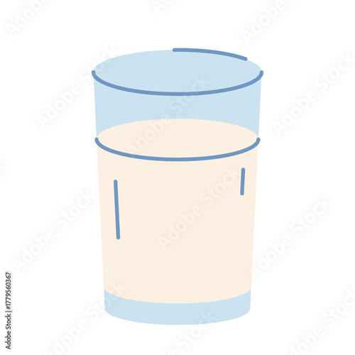 glass of milk; perfect for dairy-related projects, healthy food designs, kitchen prints, or farm-themed graphics- vector illustration