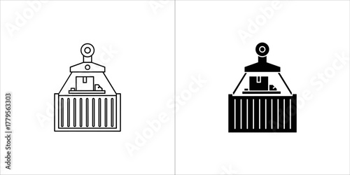 Container crane with box