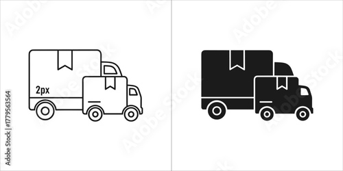Delivery truck icon for transportation service
