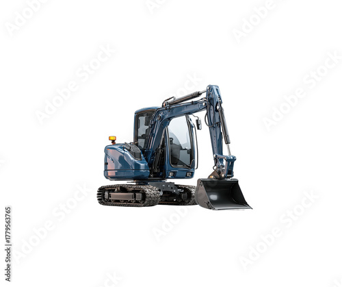 excavator on a white background