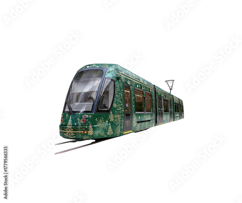 train on a white background